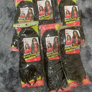 Crochet hair (FOR FAUX LOCS AND KINKY TWIST) 6 PACKS BRAND NEW